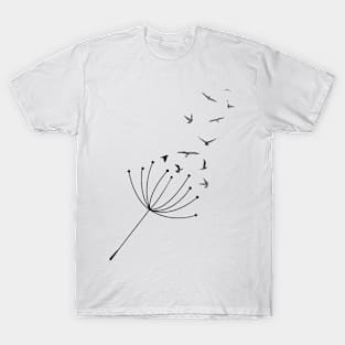 Dandelion Flying Birds T-Shirt